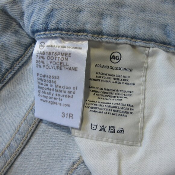 NWT Adriano Goldschmied AG Ex-Boyfriend Slim in Premiere Destroyed Jeans 31 - Picture 6 of 8